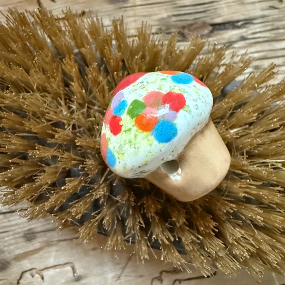 Vintage Jewelry - Vintage Colorful Ceramic Cupcake Bead Charm Pendant